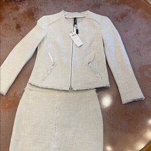 Marccain Tweed Jacket and Skirt Ensemble